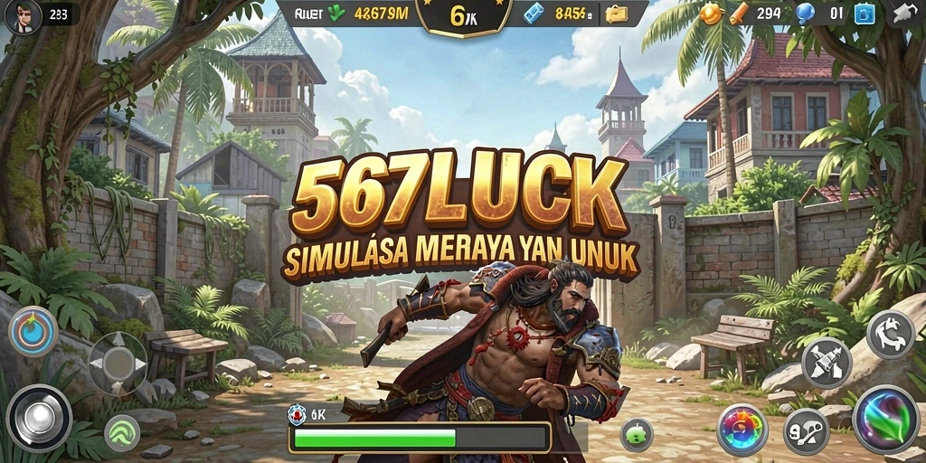 Screenshot gameplay 567LUCK dengan tampilan dunia simulasi yang mendetail.