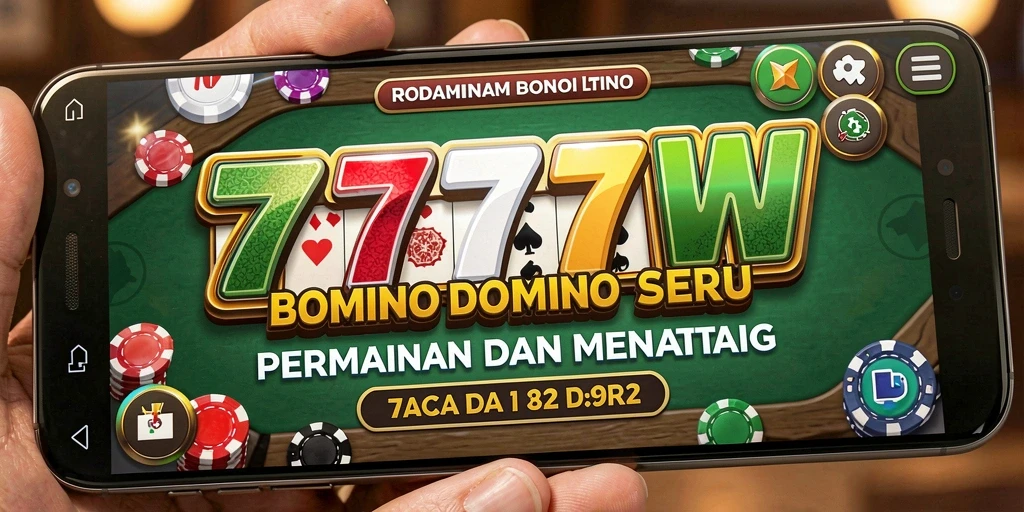 Gameplay Domino seru dalam 7777W dengan grafik menarik.