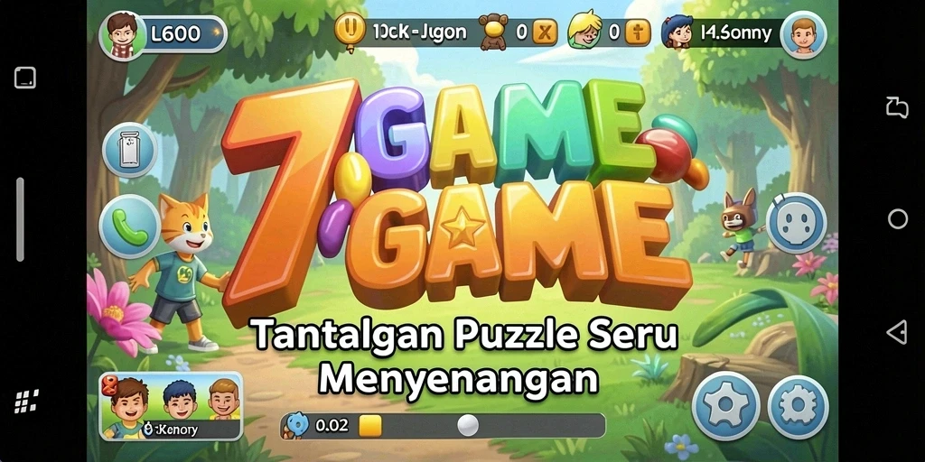 Tampilan gameplay 7GAME dengan berbagai tantangan puzzle menarik.