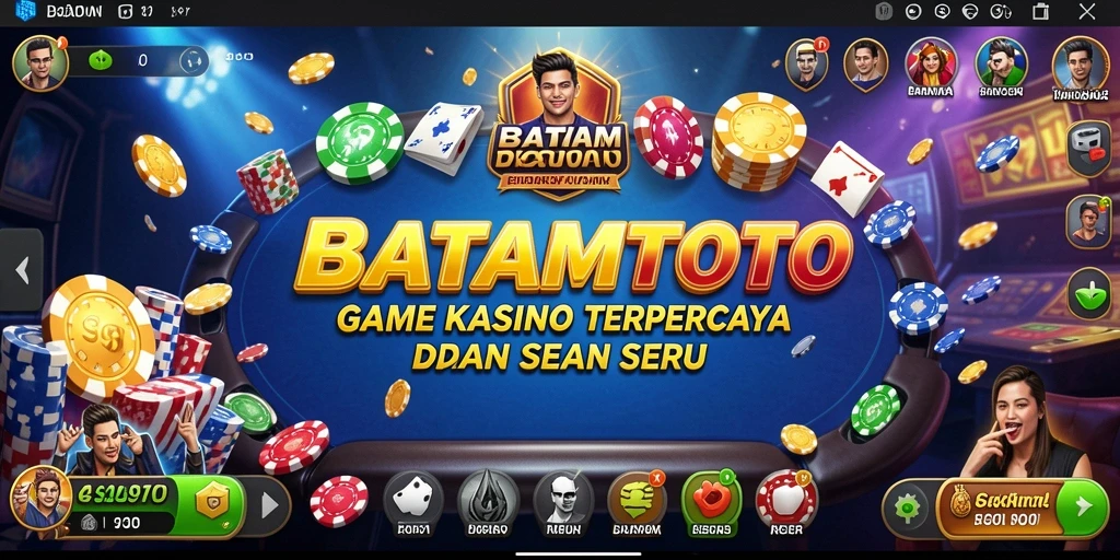 Tampilan gameplay seru dari BATAMTOTO, menampilkan suasana Kasino yang nyata.