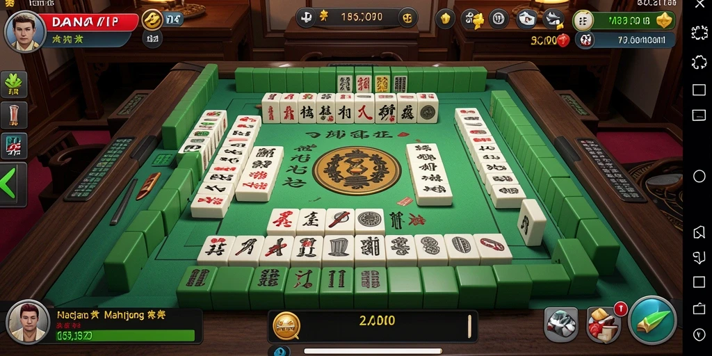 Tampilan gameplay menantang dalam permainan Mahjong DANAVIP.
