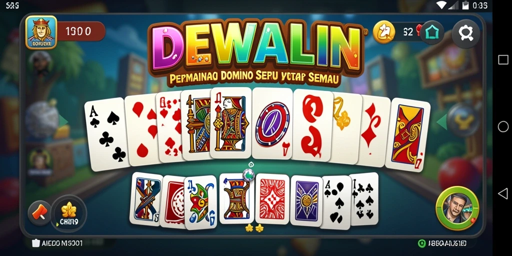 Screenshot DEWALIN menampilkan pemain yang menikmati permainan Domino.