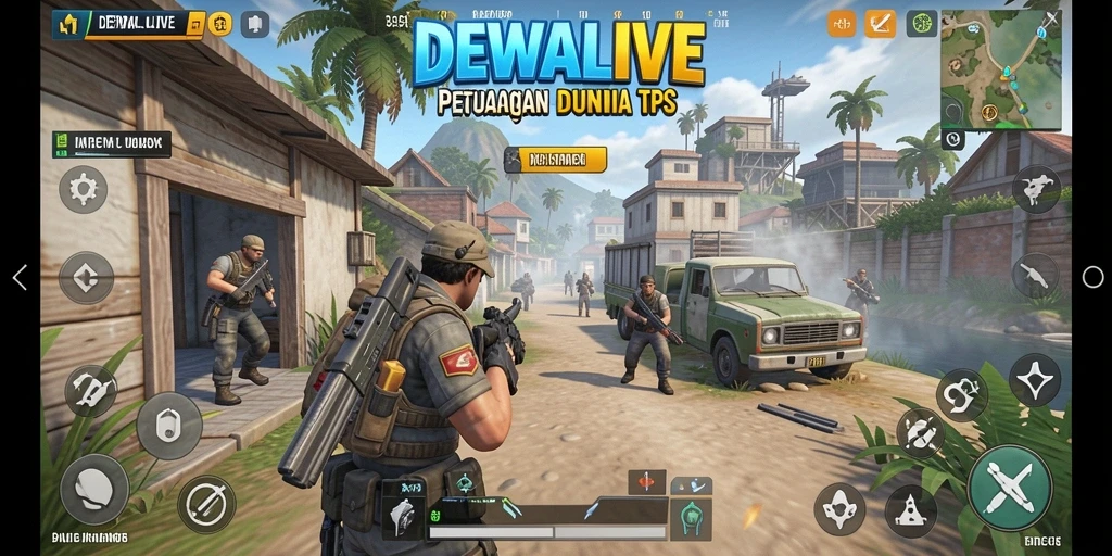 Gameplay seru dengan aksi bertempur dalam dunia DEWALIVE.