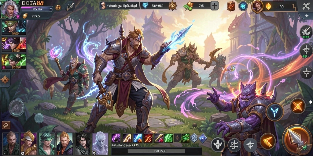 Tampilan action gameplay DOTA88 yang mengasyikkan dan penuh strategi.