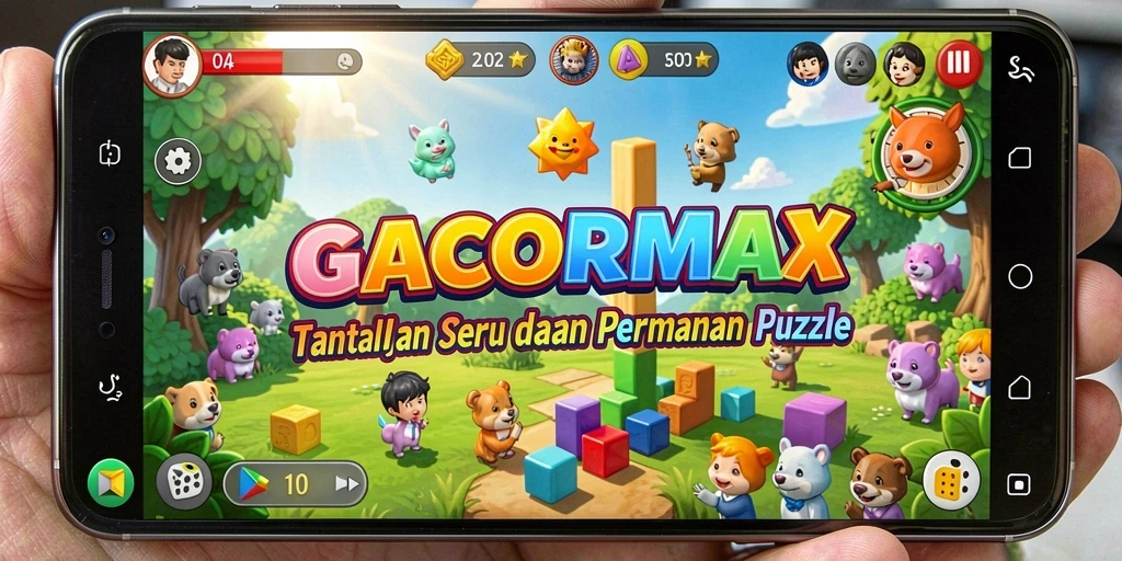 Tangkapan layar utama menampilkan gameplay GACORMAX yang seru dan menantang.