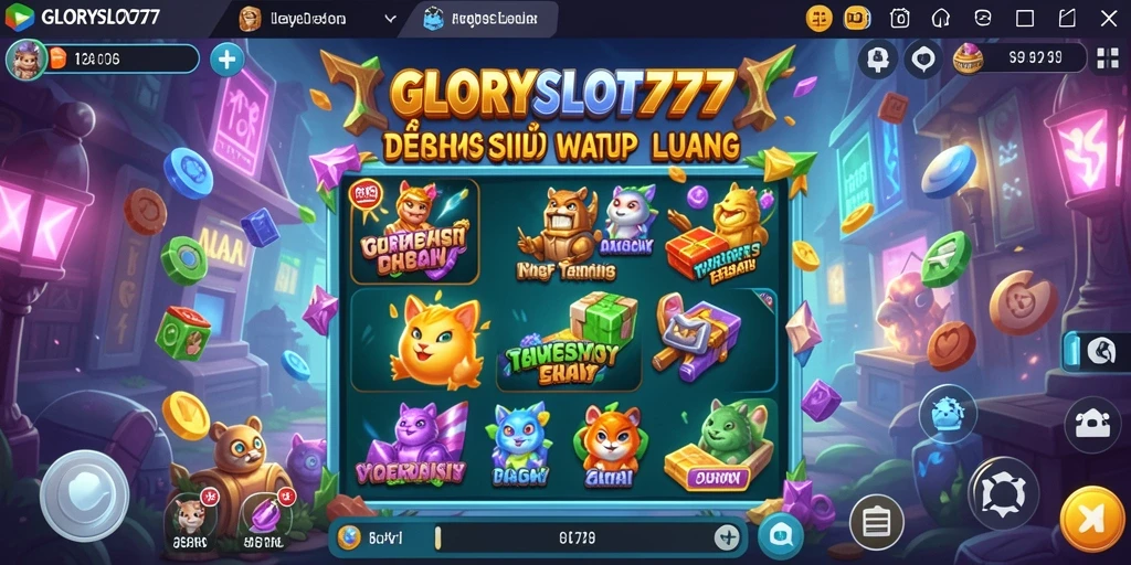 Tampilan gameplay menarik dari GLORYSLOT777 yang memukau.