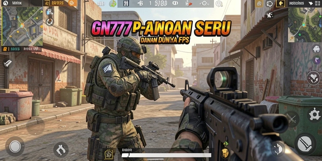 Tampilan mendebarkan gameplay GN777 dalam aksi FPS.