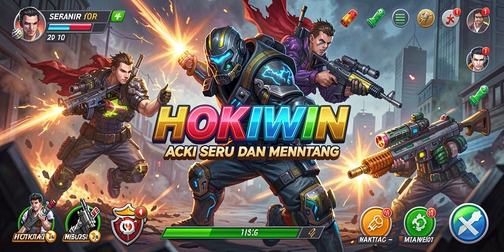 Tampilan seru gameplay HOKIWIN yang penuh aksi.