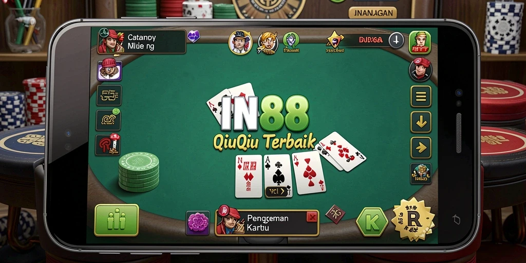 Gambaran gameplay seru QiuQiu di IN88 dengan pemain yang bersaing.
