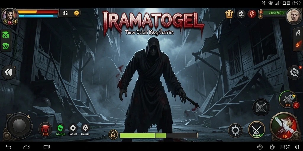 Screenshot gameplay menampilkan suasana Horror yang mencekam.