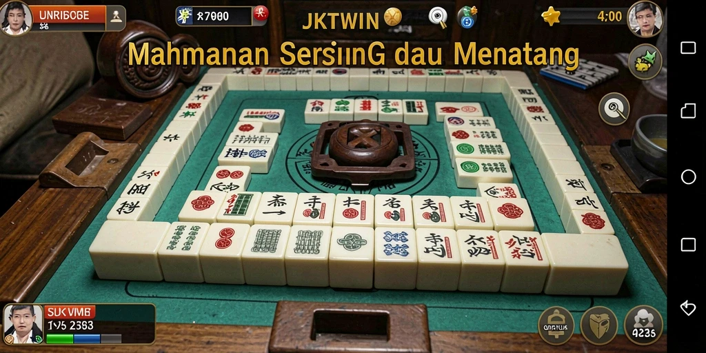 Tampilan gameplay menarik dari JKTWIN saat bermain Mahjong.