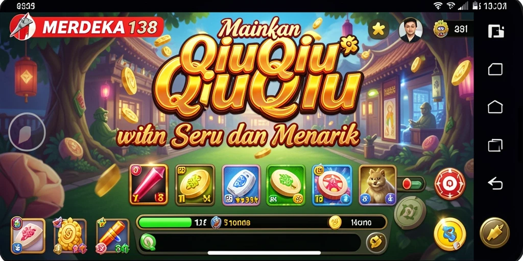 Screenshot permainan QiuQiu yang menarik dan dinamis.