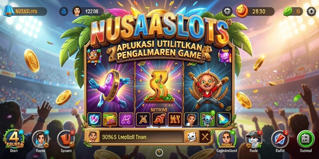 Tampilan antarmuka aplikasi NUSASLOTS yang menarik dan fungsional.
