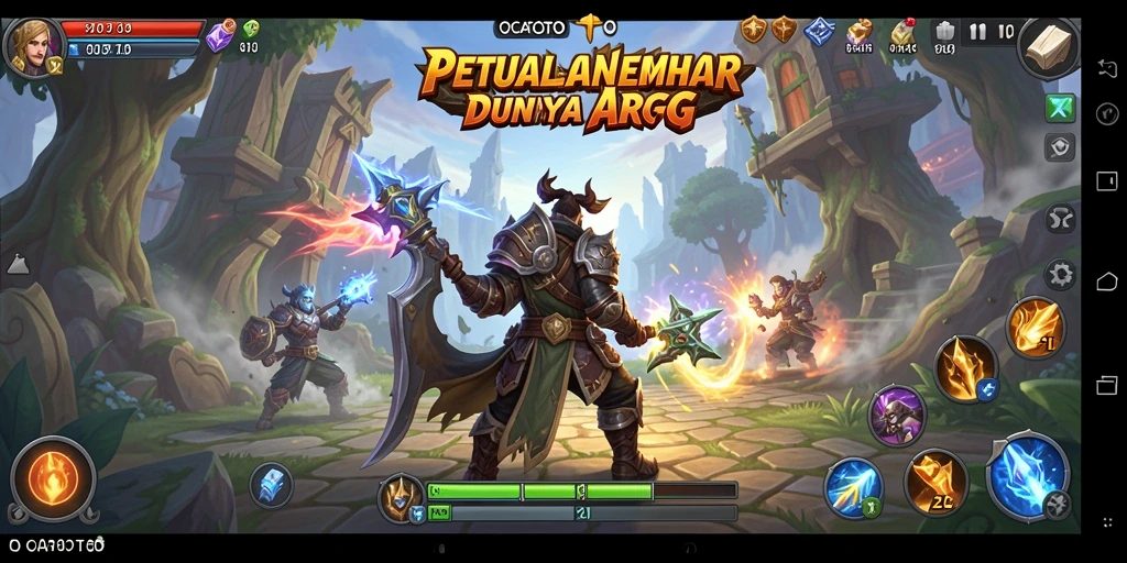 Screenshot gameplay ARPG OCATOTO yang menampilkan aksi seru dan karakter unik.