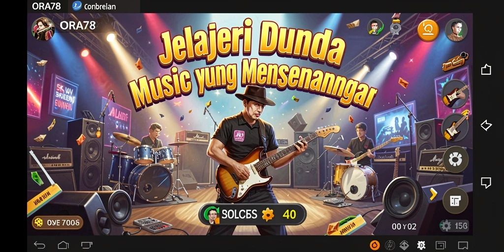Screenshot gameplay ORA78 yang menampilkan momen seru bermain musik.