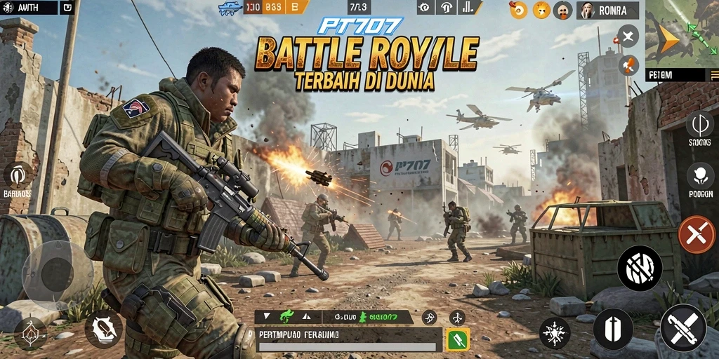 Gameplay PT707 menonjol dengan pertempuran yang mendebarkan.