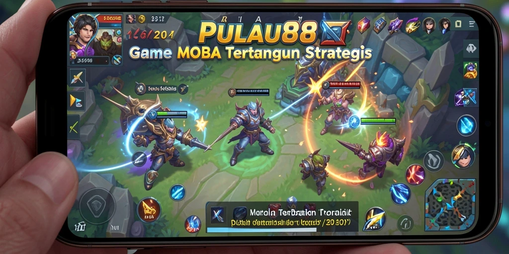 Tampilan gameplay seru dari PULAU88 dengan aksi MOBA yang mendebarkan.