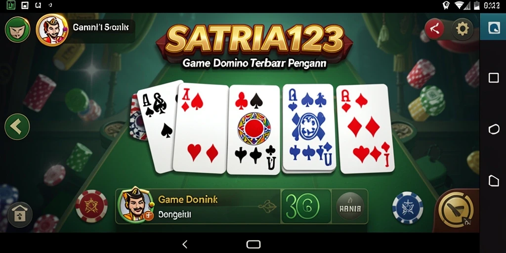 Screenshot gameplay Domino yang menawan di SATRIA123.
