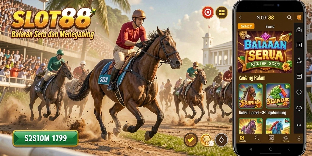 Tampilkan gameplay balapan mendebarkan di SLOT88.