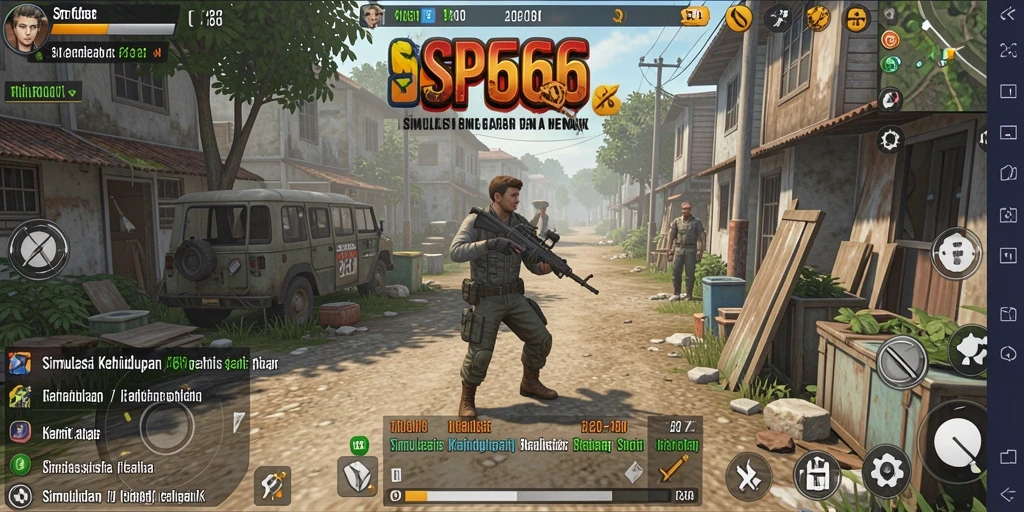 Screenshot utama dari SP666 menunjukkan gameplay yang menarik dan interaktif.