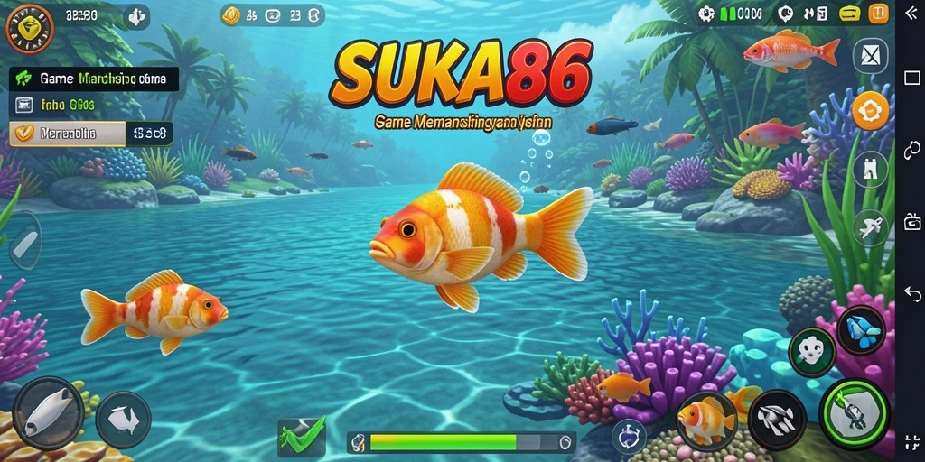 Tampilan gameplay memancing yang menawan dari SUKA86.