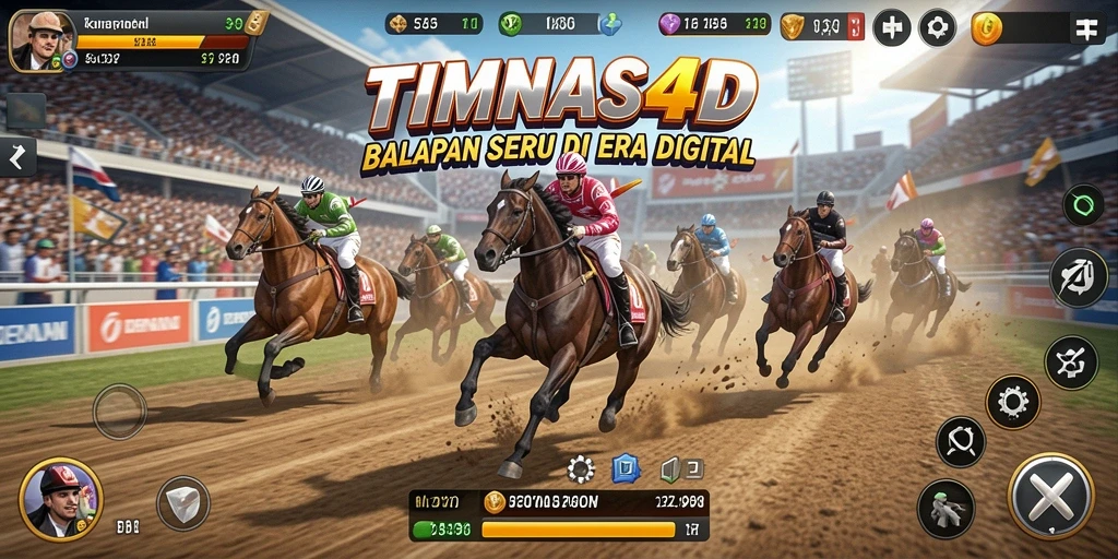 Screenshot utama TIMNAS4D menampilkan aksi balapan yang mendebarkan.